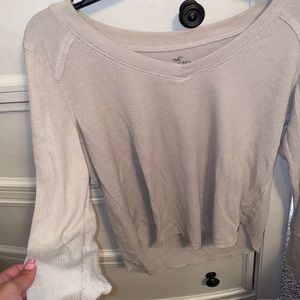 Ridged long sleeve top